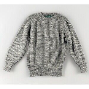 VTG 90s Fisherman Chunky Knit Crewneck Sweater Men’s L Knights Round Table Beige